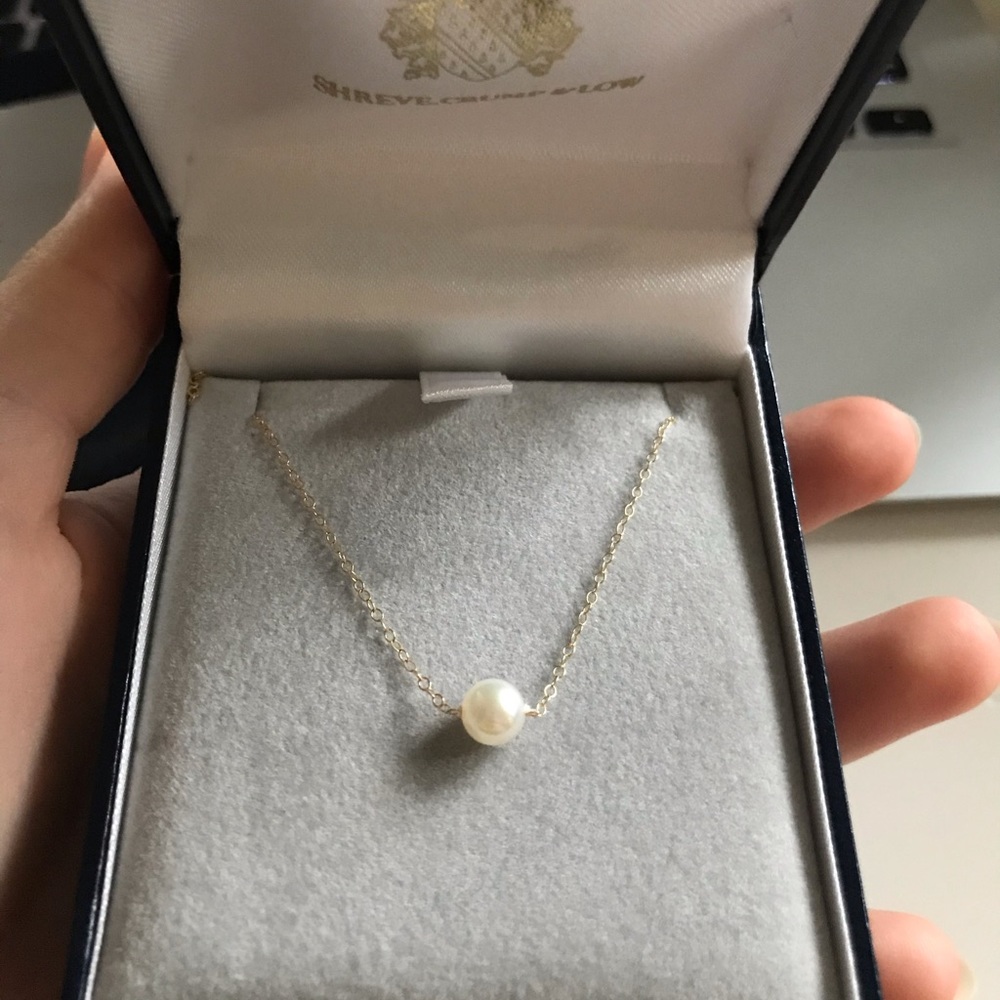 Gold Pearl Necklace